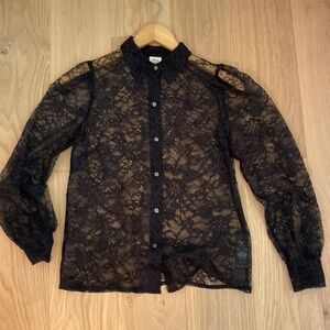 Wilfred black lace blouse size 2xsmall